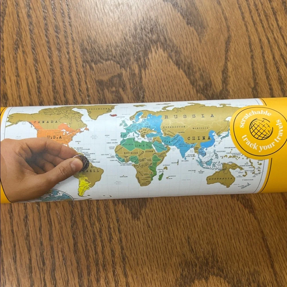 Yellow Scratch Map Travel Edition